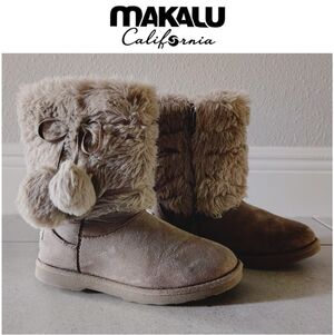 Makalu California Gray Faux Fur Boots